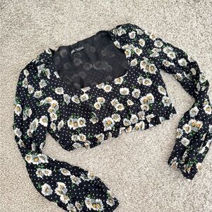 Zara Floral Print Crop Top
